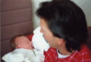 Sam 043.jpg: 1991/02/21 - Craig and Sam - 1 day old